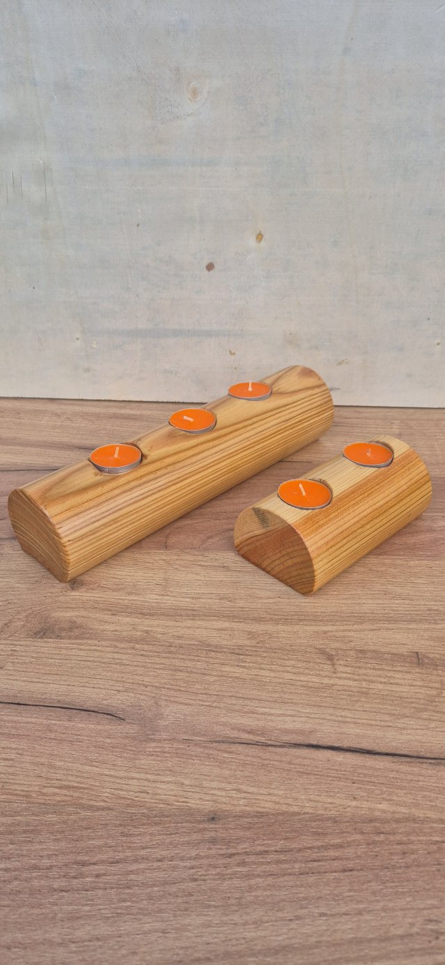 Świeczniki drewniany