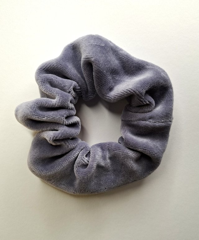 Scrunchie Gumka do Włosów Szary Welur