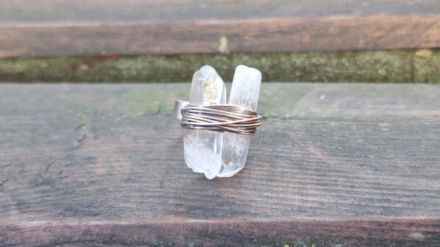 Bryłki lodu - pierścionek regulowany