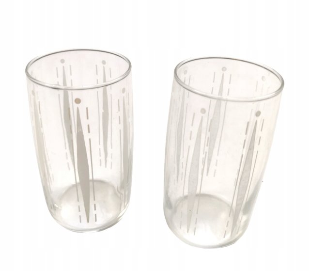 Vintage SZKLANKI komplet wzór 2 sztuki