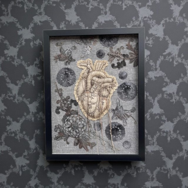 Obraz z serii symbolicznej serce anatomiczne 3D.