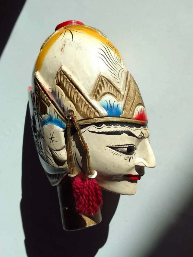 Shri Kandi głowa lalki - TEATR LALEK WAYAG , INDONEZJA  / JAVA , BALI