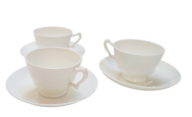 STAFFORDSHIRE porcelanowe filiżanki 3szt