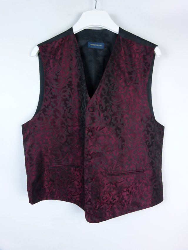 Debenhams elegancka męska kamizelka bordo / L