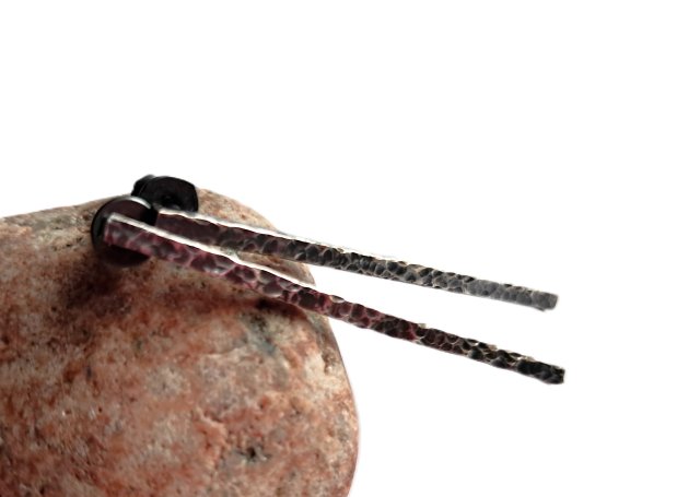 MŁOTKOWANE SREBRO - AUTORSKIE KOLCZYKI