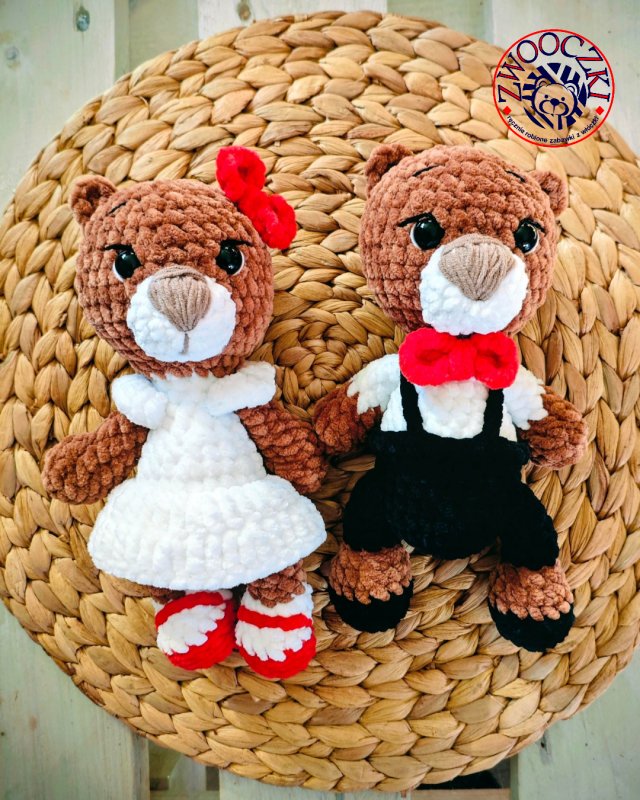 Szydełkowa Para Młoda misie na prezent