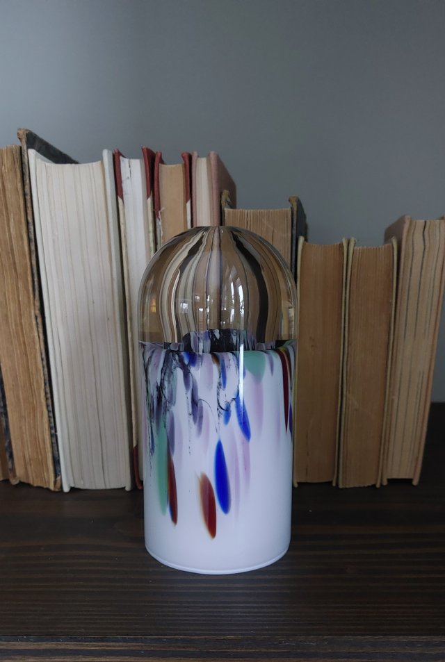 Richartz Art Collection  Germany  lata 80-te szklany wazon kolekcjonerski abstrakcyjne wzory