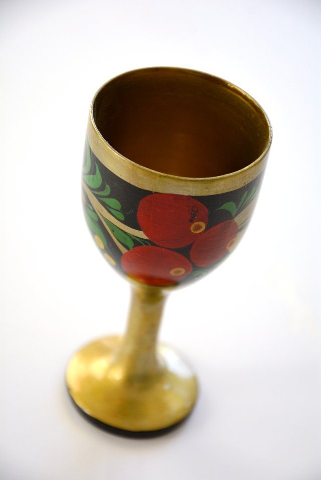 Chochłoma rosyjski malowany kubek