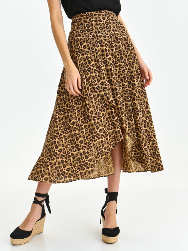 NOWA 100% WISKOZA - SPÓDNICA W PANTERKĘ