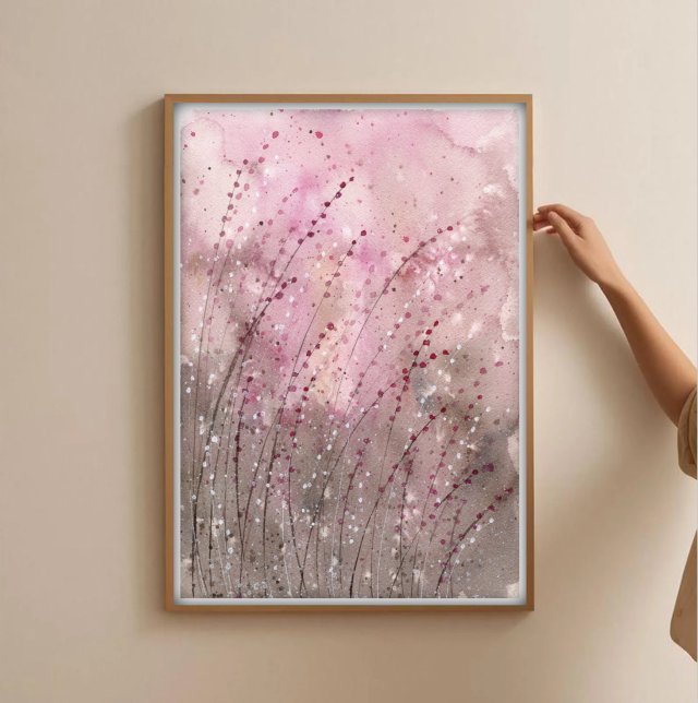 Akwarela A4.  Łąka