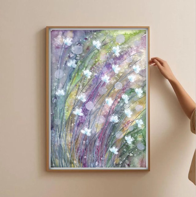 Akwarela A4.  Łąka