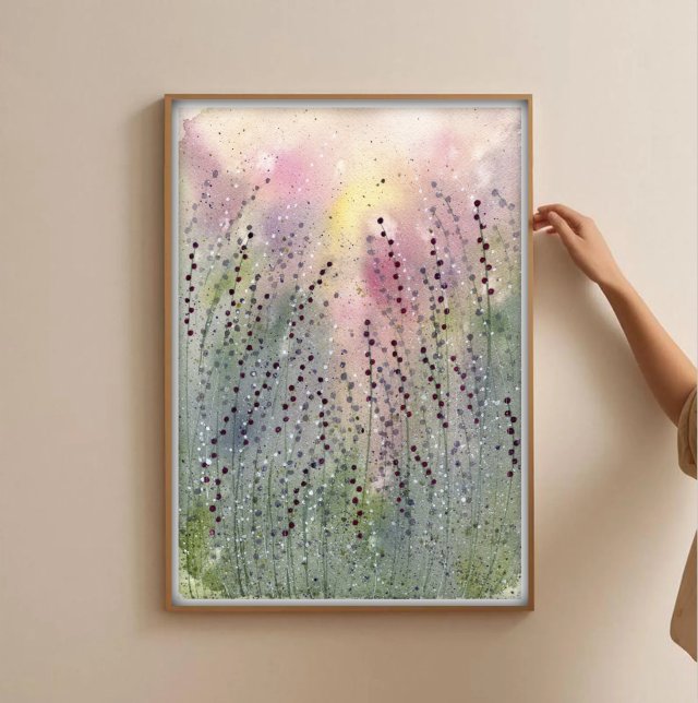 Akwarela A4.  Łąka