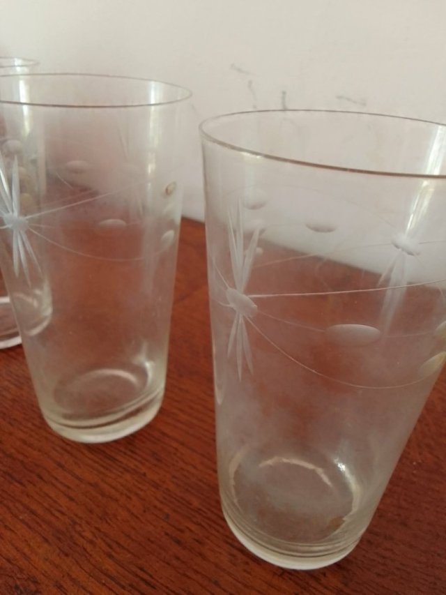 RETRO VINTAGE szklanki Sunburst Crystal Glass Tumbler