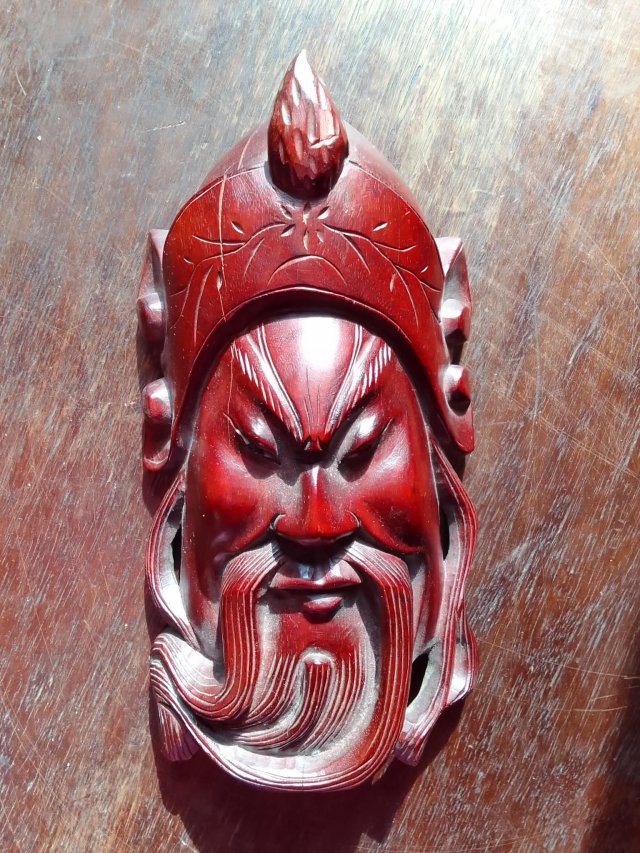 Kolekcjonerska Maska Orientalna – Ręcznie Rzeźbione Drewno - AZJA