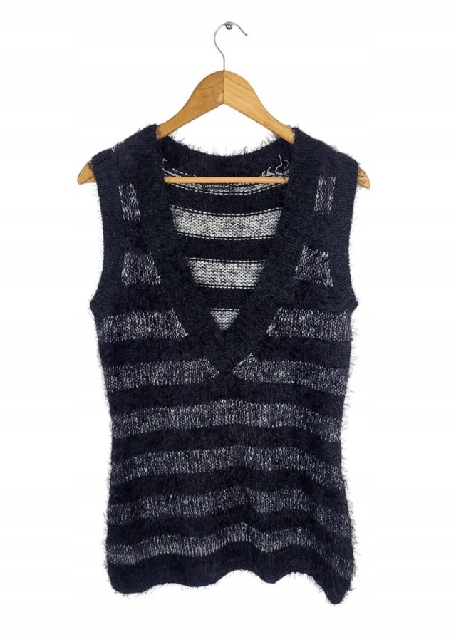 LAST WOMAN pulower kamizelka JEDWAB WEŁNA 38/40 ML