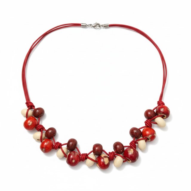 NASZYJNIK FEBOO red & vanilla