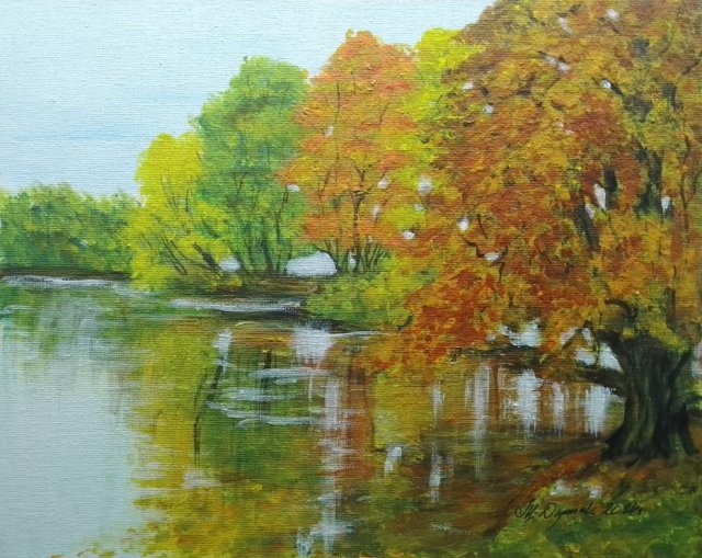 POSEZONOWA WYPRZEDAŻ ZESTAWU OBRAZÓW - DYPTYK "NATURA PĘDZLEM MALOWANA" - 2x 24x30cm