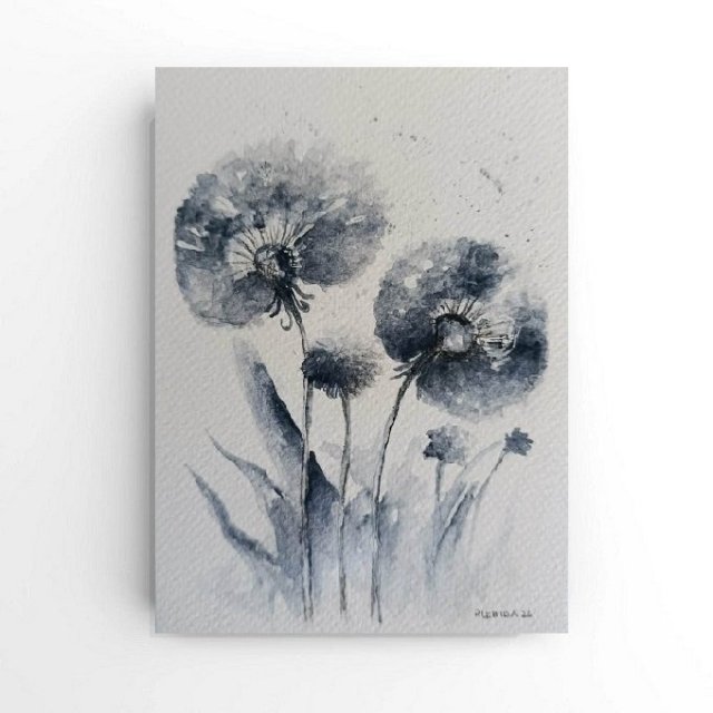 Dmuchawce  -  akwarela