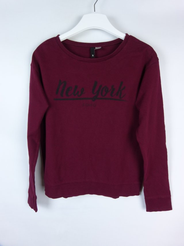 Divided by H&M cieńsza bordowa bluza / S