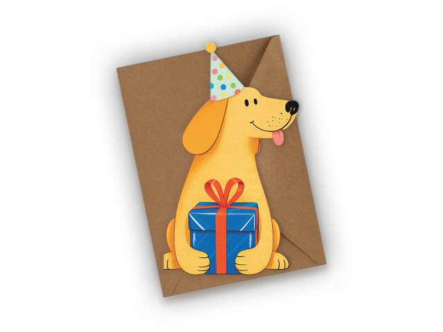 KARTKA URODZINOWA- PIESEK URODZINOWY