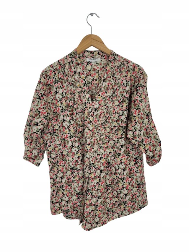 ENJOY bluzka kwiaty wzór luźna 40/42 L/XL