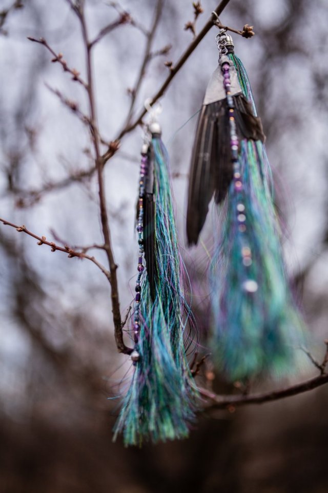 Leć gdzie chcesz V- kolczyki ze skrzydełkami i kryształami