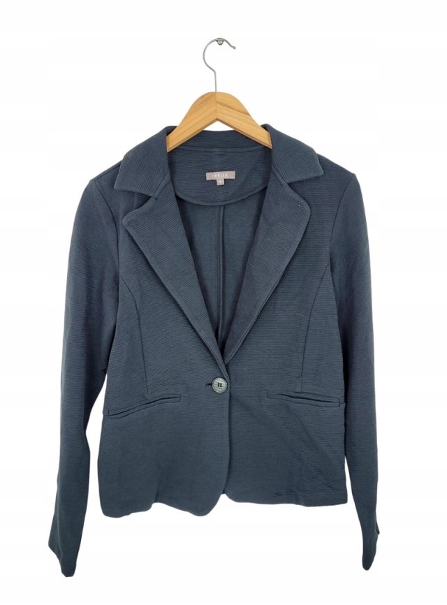 OFELIA  marynarka prążkowana ŻAKIET  granatowy 36 S