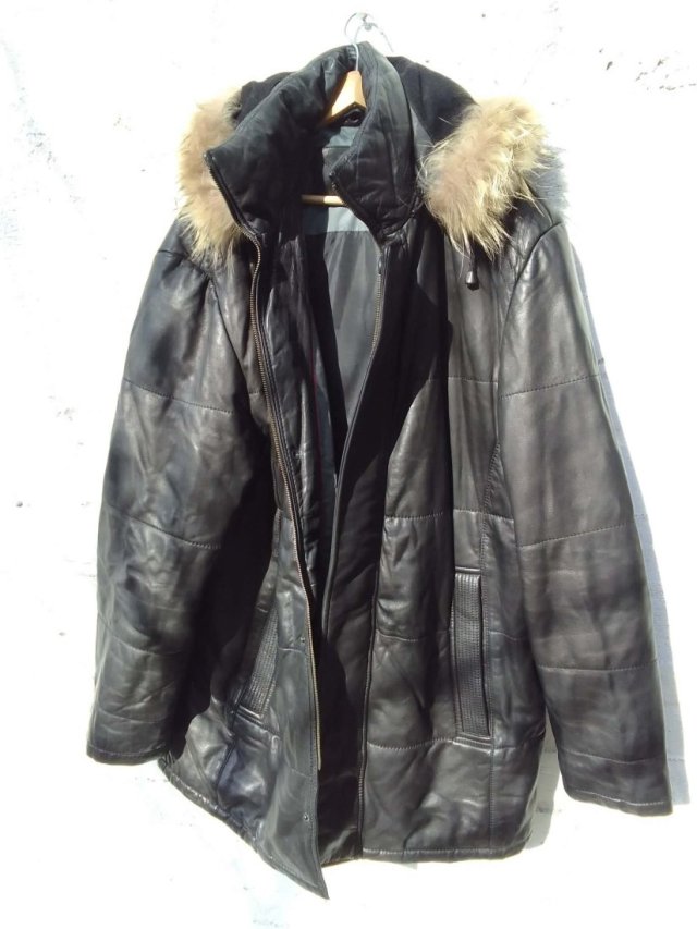 MĘSKA SKÓRZANA KURTKA Z KAPTUREM BUGATTI XL