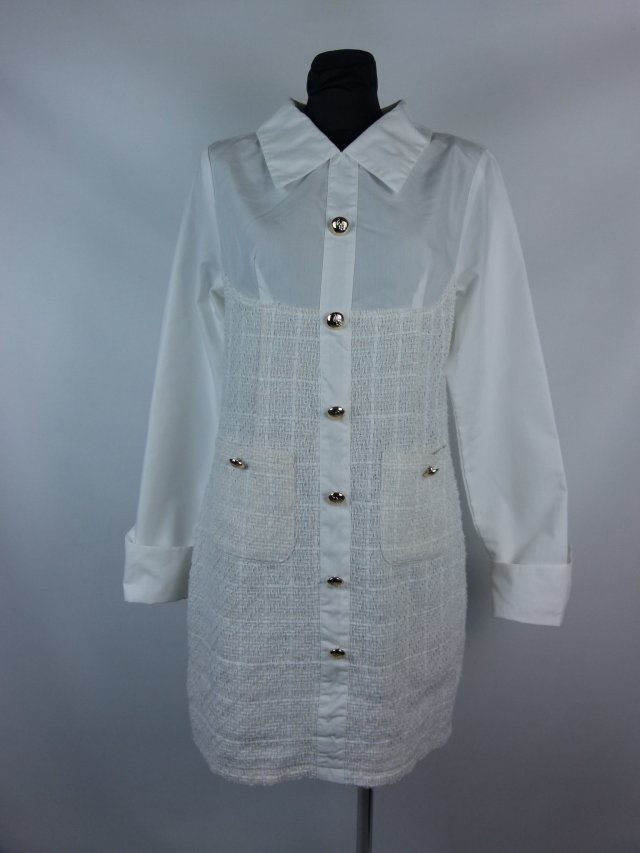 Shein ołówkowa koszulowa sukienka mini / L