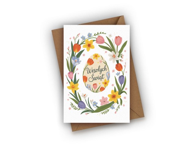 KARTKA WIELKANOCNA- WESOŁYCH ŚWIĄT