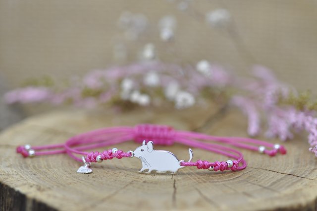 Koszatniczka - bransoletka, srebro 925