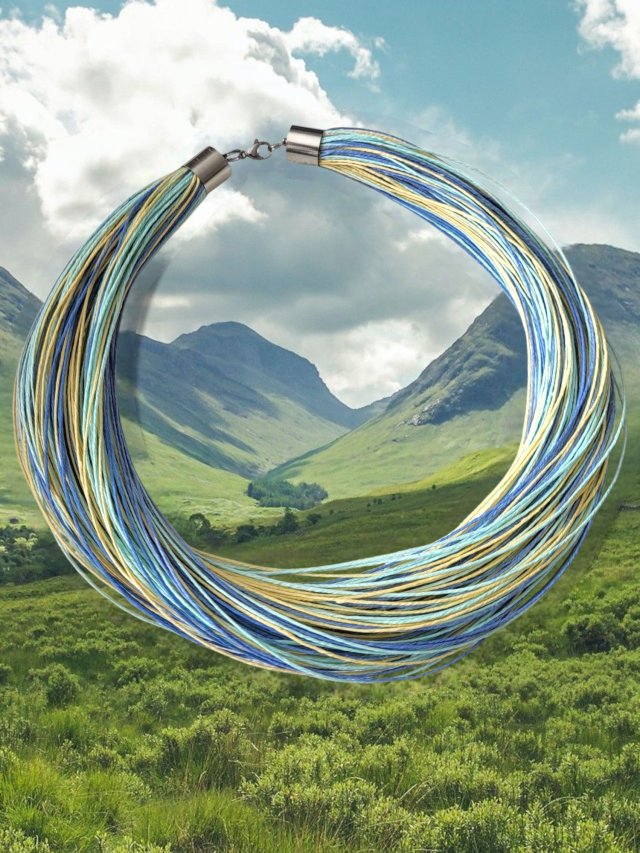 NASZYJNIK Z LNU PASTELLO V