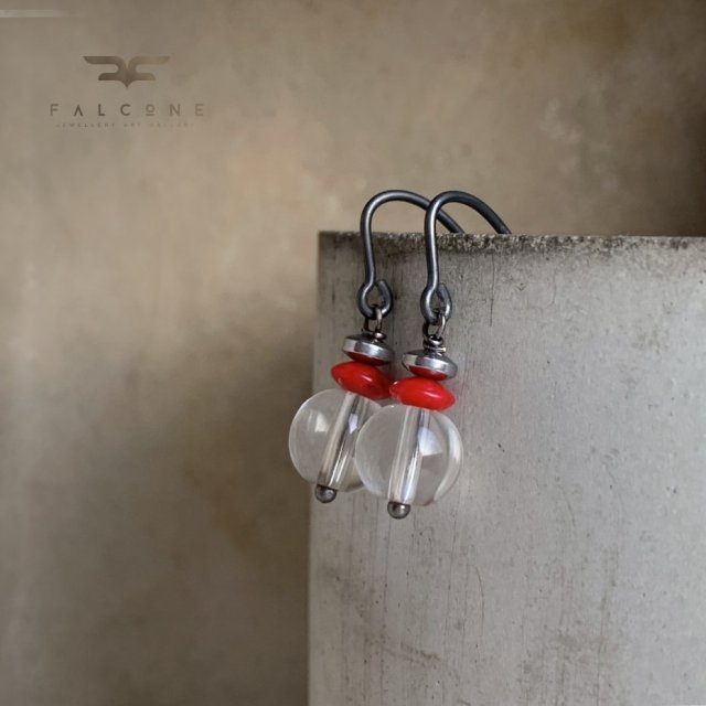 Kolczyki Crystal & Red Accent