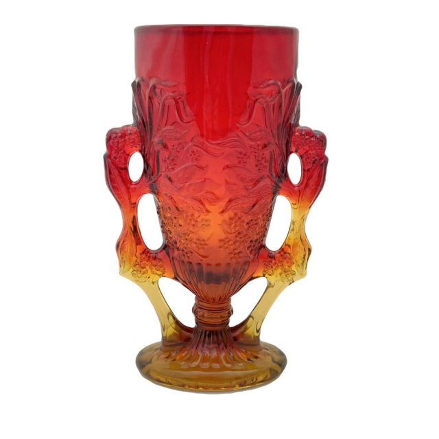 Wazon puchar szklany  jubileuszowy Huta Ząbkowice lata 80 vintage