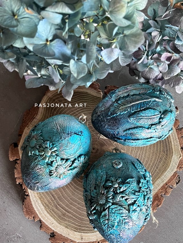 Jajka pisanki dekoracje turkusowe