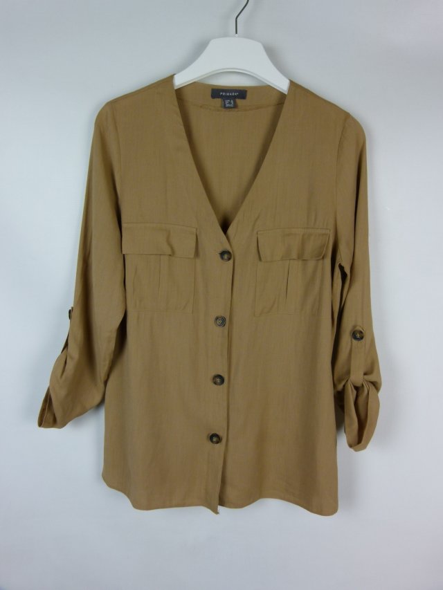 Primark koszulowa bluzka rękawy rollup 12 / 40