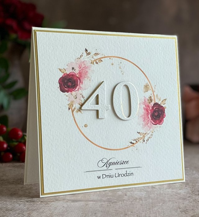 Personalizowana kartka na 40 urodziny, BH 50