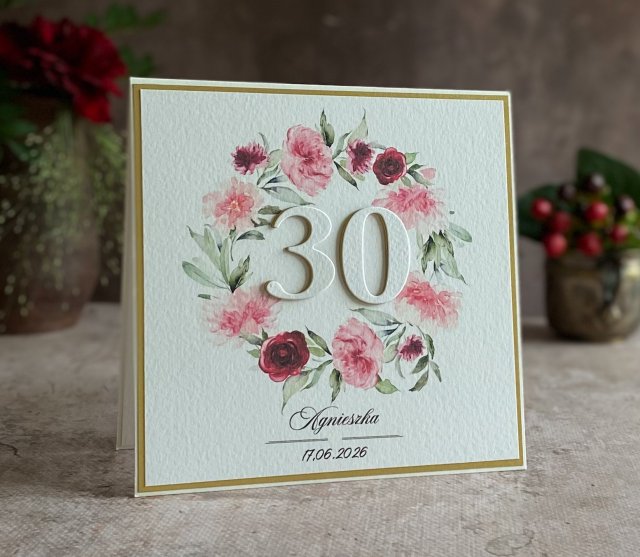 Personalizowana kartka na 30 urodziny, BH 21