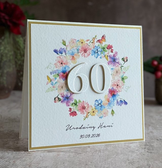 Personalizowana kartka na 60 urodziny, BH 35