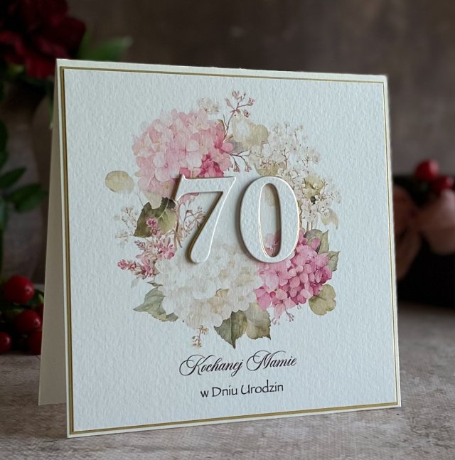 Personalizowana kartka na 70 urodziny, BH 75