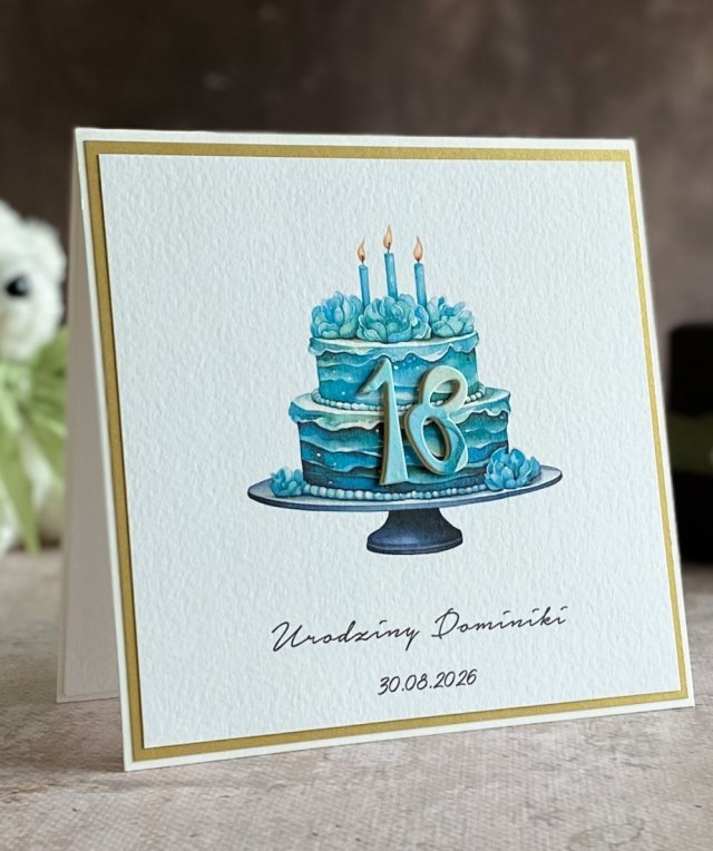 Personalizowana kartka na 18 urodziny, BH 31