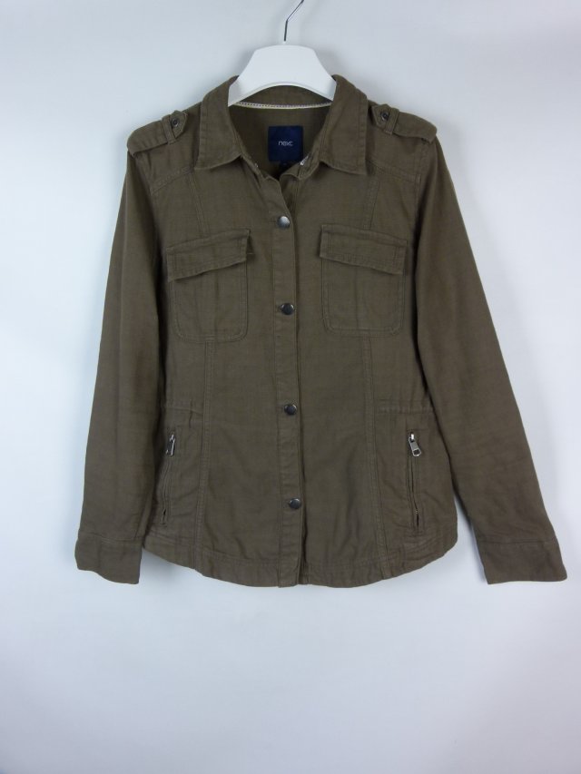 NEXT koszulowa kurtka parka khaki 14 / 42