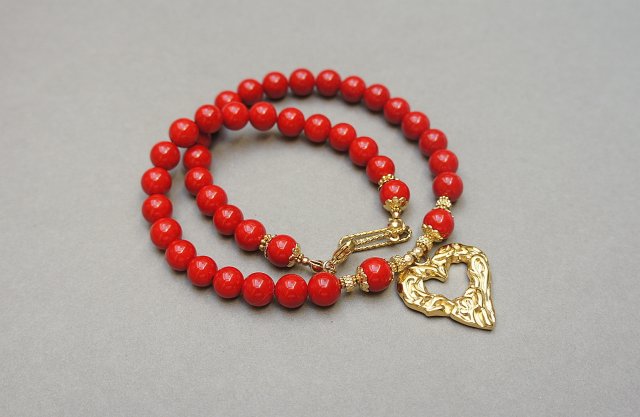 Statement /marmur red/ 22.10.25 naszyjnik Szlachetna kolekcja