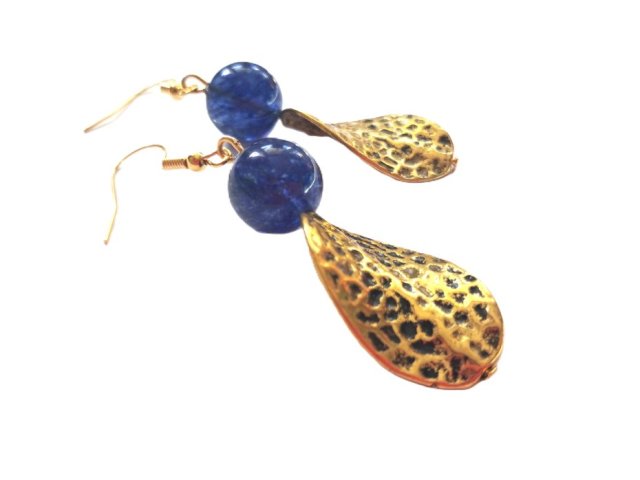 GRANAT ROZGWIEŻDŻONEGO NIEBA - kolczyki z KWARCEM