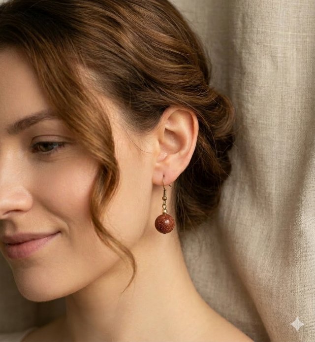 Kolczyki Kulki Piasek Pustyni