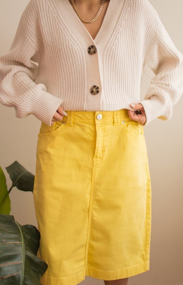 Żółta spódniczka L