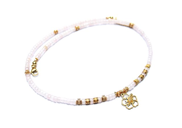 Kwarc różowy vol. 3 /choker/ naszyjnik - Szlachetna kolekcja