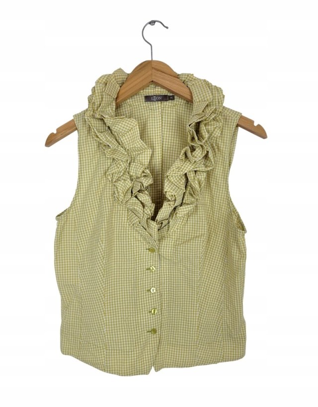 LEON bluzka damska falbana krateczka 38 M