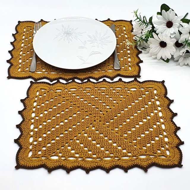 Podkładki prostokątne pod talerz