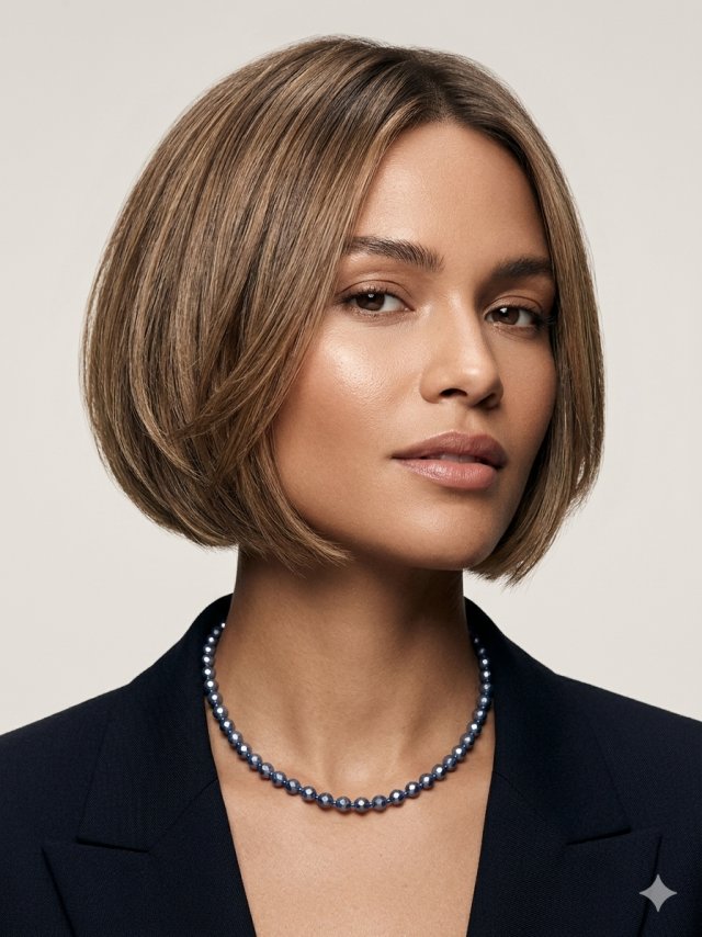 Elegancki Naszyjnik z Fasetowanych Korali Metalizowanych - Blue Night